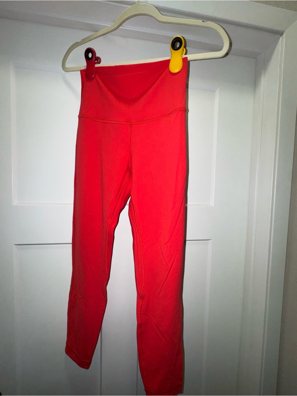 Lululemon High-Rise Bright Coral Active Leggings